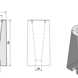 betongfundament till stolpe